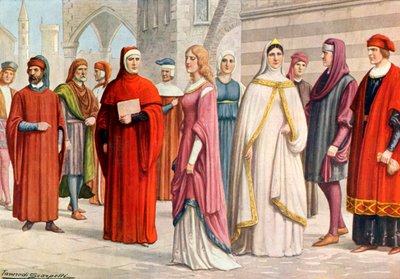 Costumi toscani del XIII secolo da Tancredi Scarpelli