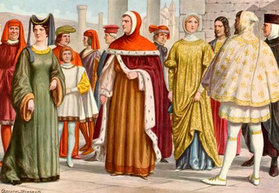 Costumi toscani del XIV secolo da Tancredi Scarpelli