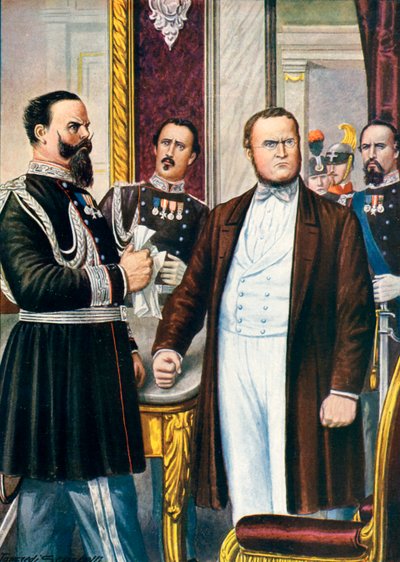 Vittorio Emanuele e Cavour apprendono dell