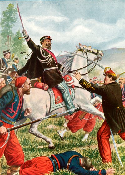 Vittorio Emanuele alla battaglia di Solferino da Tancredi Scarpelli