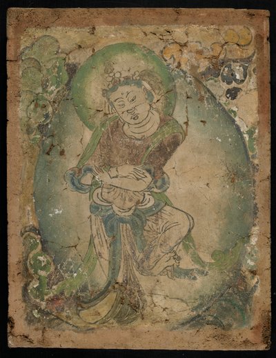 Figura danzante, Kizil, provincia di Xinjiang, 600-800 da Tang Dynasty Chinese School