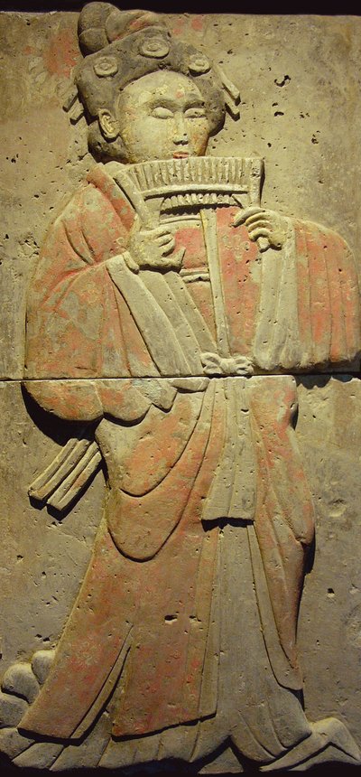 Stele di terracotta con musicista, Dinastia Tang da Tang Dynasty Chinese School
