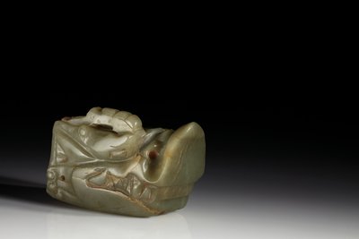 La Testa di Drago di Giada Junkunc da Tang Dynasty Chinese School