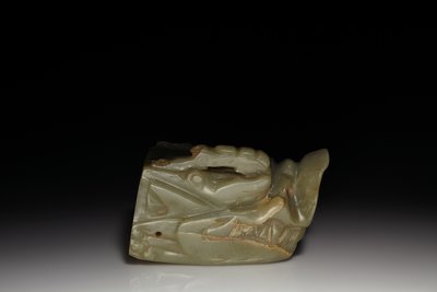 La Testa di Drago di Giada Junkunc da Tang Dynasty Chinese School