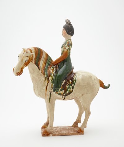 Donna a cavallo, Dinastia Tang, c.700-750 da Tang Dynasty Chinese School