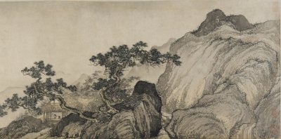 La capanna di paglia del sogno di un immortale, Dinastia Ming (inchiostro e colore su carta) da Yin Tang