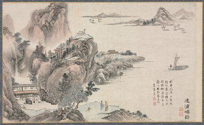 Una delle otto vedute dei fiumi Xiao e Xiang, 1788 da Tani Bunch