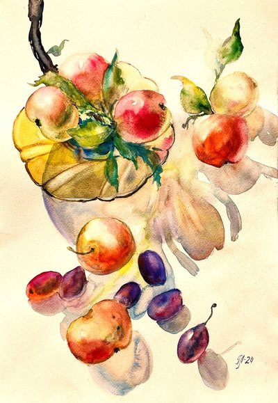 Natura morta con frutta in abbondanza da Tanya Lundmark