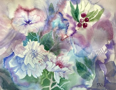Giardino da sogno ad acquerello da Tanya Lundmark