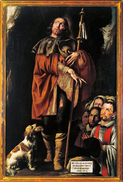 Italia, Varallo, dipinto di San Rocco da Tanzio da Varallo
