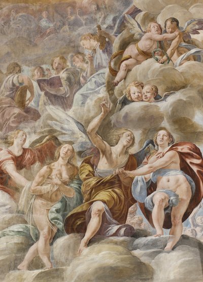 Angeli musicisti e anime sante, 1629 da Tanzio da Varallo