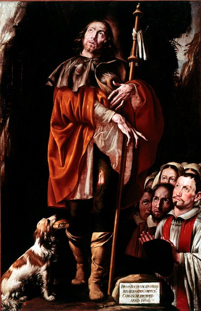 San Rocco (il santo porta il bubone della peste sulla gamba) da Tanzio da Varallo