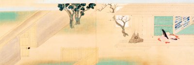 Pittura e calligrafia sulla vita del sacerdote Saigyo da Tawaraya Sotatsu