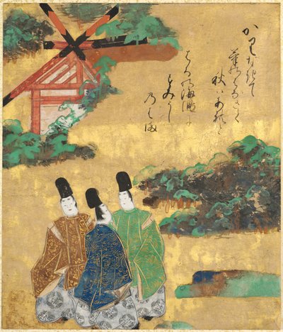 La spiaggia di Sumiyoshi dai Racconti di Ise Ise Monogatari da Tawaraya Sotatsu
