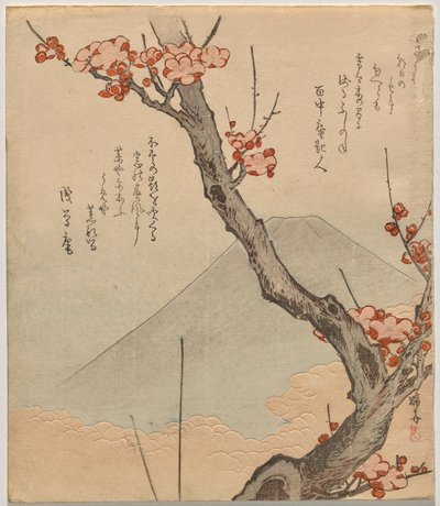 Albero di prugne con il Monte Fuji da Teisai Hokuba