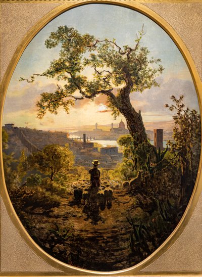 Paesaggio di Firenze dalla collina di San Miniato da Telemaco Signorini