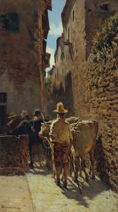 Mercato del bestiame da Telemaco Signorini