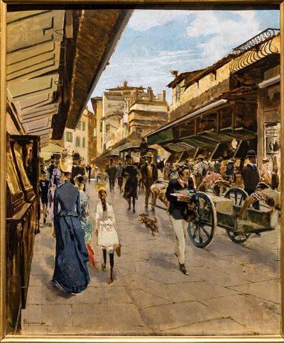 Vecchio ponte a Firenze, c.1882 da Telemaco Signorini