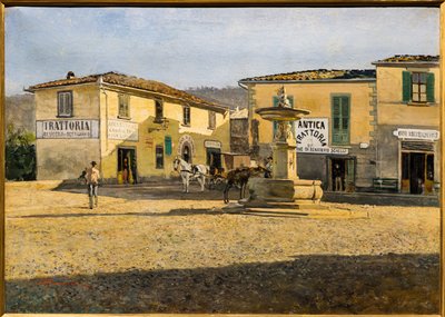 Piazza a Settignano, c.1861 da Telemaco Signorini