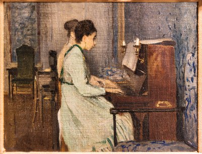 La lezione di pianoforte da Telemaco Signorini
