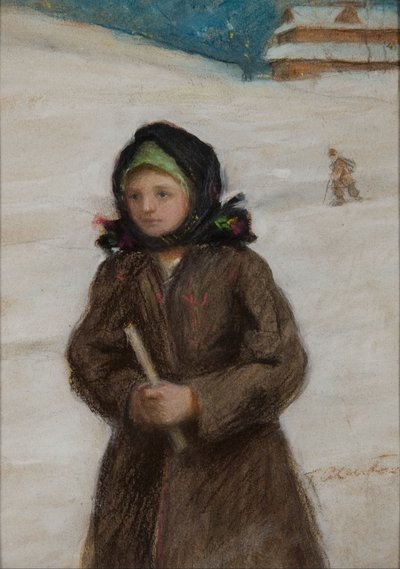 Ragazza con la candela da Teodor Axentowicz