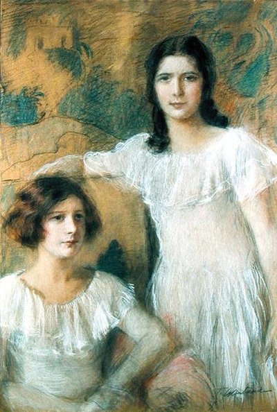 Ritratto di Due Ragazze, c.1910 da Teodor Axentowicz