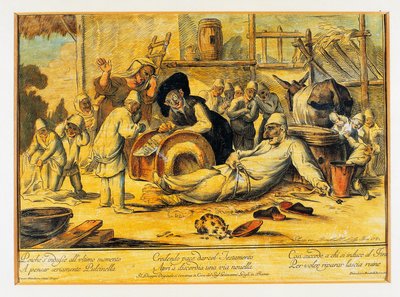 Pulcinella che fa testamento da Blaise Nicolas Le Sueur