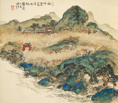Monte Penglai Montagna degli Immortali, 1924 da Tessai Tomioka