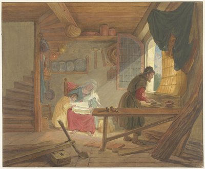 La Sacra Famiglia nella bottega di Giuseppe da Tethart Philip Christian Haag