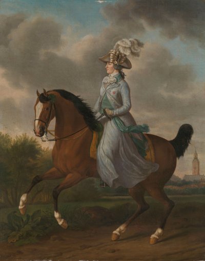 Federica Sofia Guglielmina di Prussia (1751-1820), Ritratto equestre della moglie del Principe Guglielmo V da Tethart Philip Christian Haag