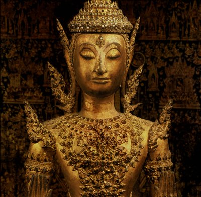 Buddha in piedi in Abhaya mudra, stile Rattanakosin, metà del XIX secolo da Thai School
