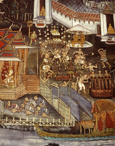 Fusione di immagini del Buddha durante l