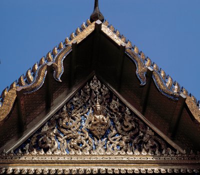 Dettaglio di una porta da Thai School
