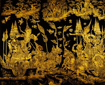 Episodio dal Ramakien (dettaglio) da Thai School
