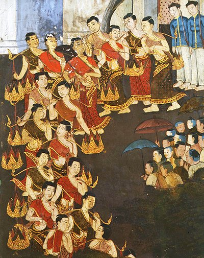 Gruppo di giovani ragazze da Thai School