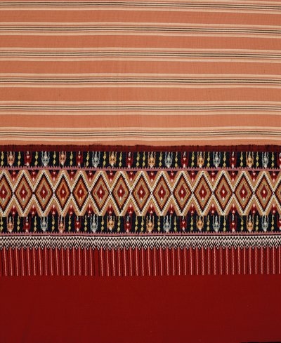 Tessuto Lanna Tai Yuan con Jok a forma di diamante, Mae Chaem, Thailandia settentrionale da Thai School