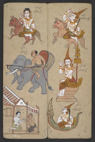 Or 16455 f.4r, Animali dello Zodiaco, da Phrommachat da Thai School