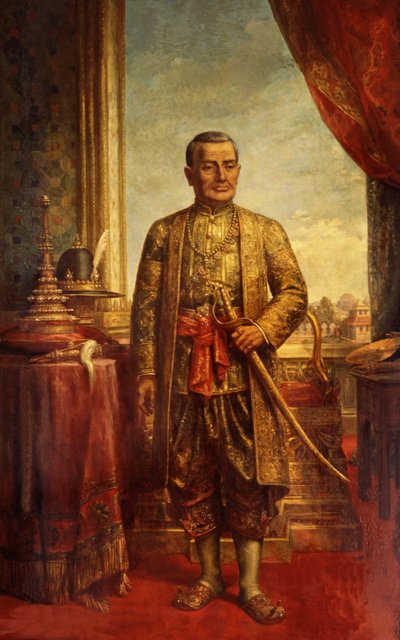 Ritratto di Buddha Yodfa Chulaloke da Thai School