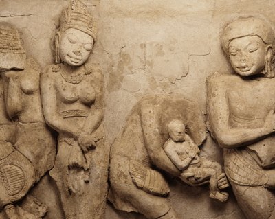 Rilievo, da Chedi Chula Pathom, scuola Davaravati da Thai School
