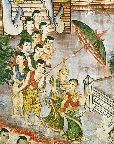 Episodio dal Jataka Sang Thong da Thai School