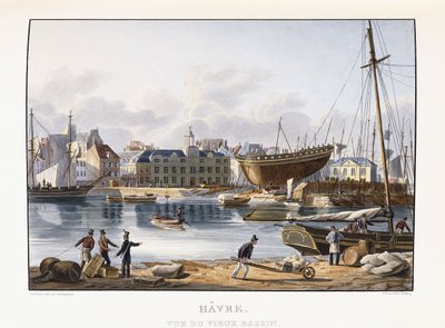 Le Havre, visto dal vecchio molo, 1823-1826 da Thales Fielding
