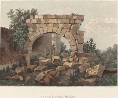 Vue de Ruines, à Tindare da Thales Fielding after Comte de Forbin