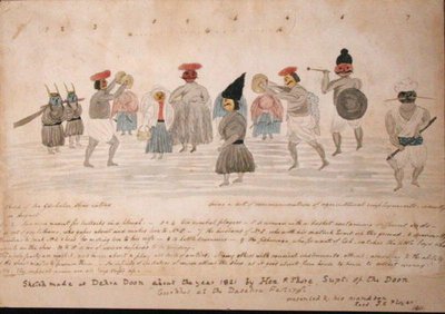 Schizzo della vita dei Gurkha a Dehra Dun, c.1821 da The Hon. Frederick Shore