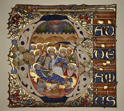 Dormizione della Vergine, da un graduale di Santa Mattia a Murano, Venezia, c.1450 da The Master of the Murano Gradual