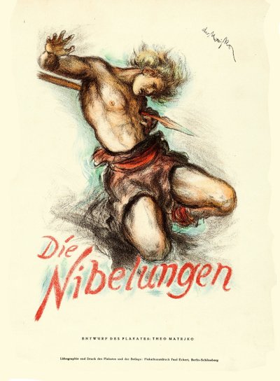 Poster del film Die Nibelungen: Siegfried di Fritz Lang, 1924 da Theo Matejko