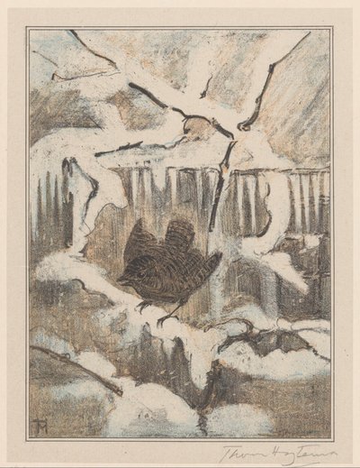 Scricciolo su ramo innevato da Theo van Hoytema (signed by artist)