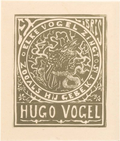 Ex libris di Hugo Vogel da Theo van Hoytema