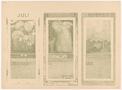 Calendari per luglio, agosto e novembre 1910 da Theo van Hoytema