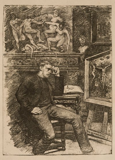 Frontespizio per la novella «Contes de minuit» di Emile Verhaeren da Théo van Rysselberghe