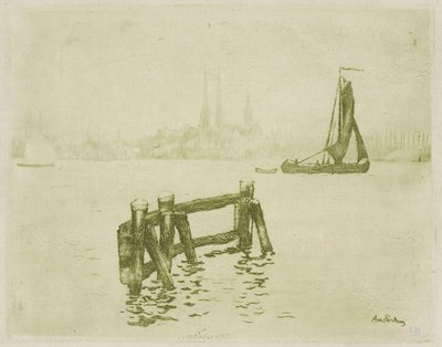 Veduta di Amsterdam da Théo van Rysselberghe